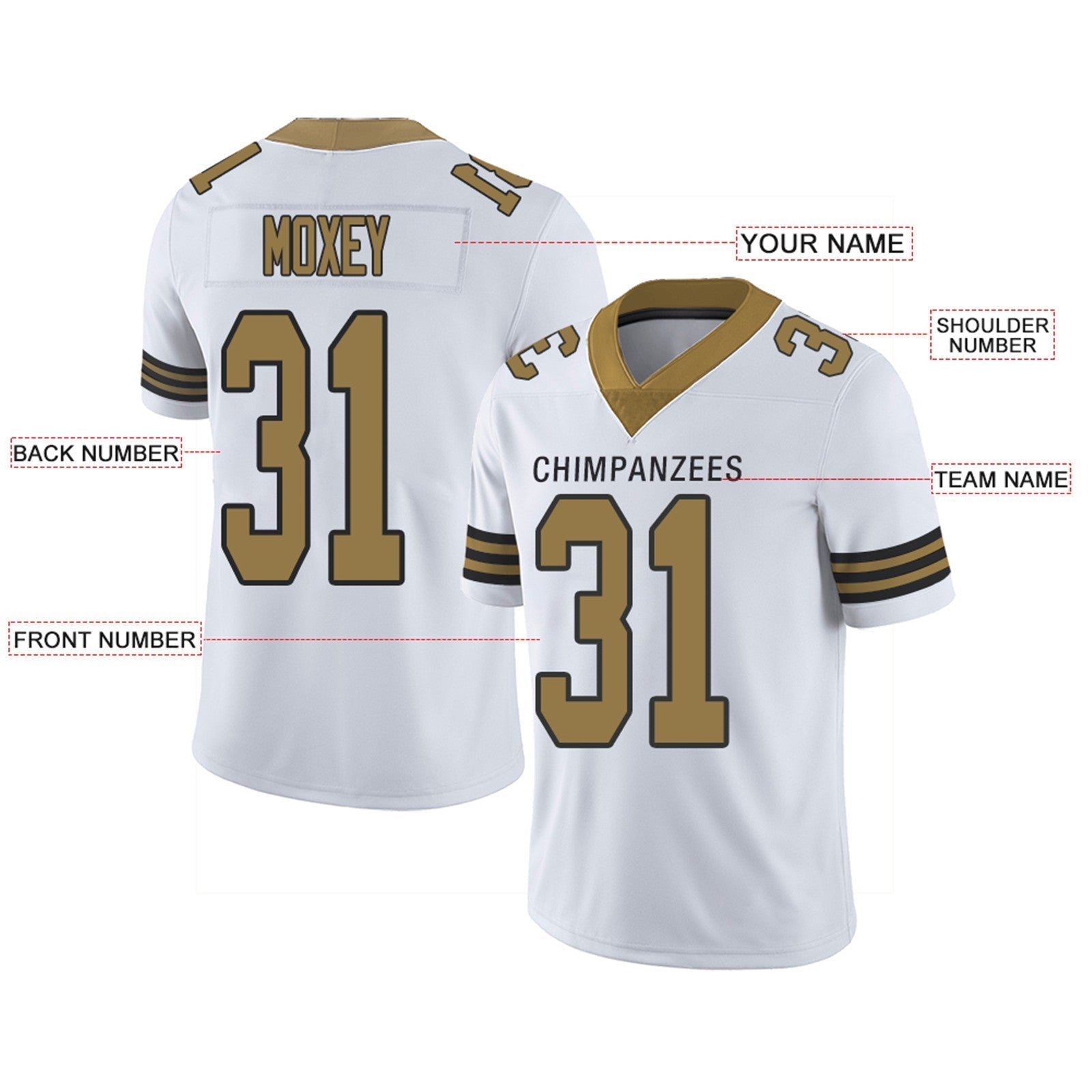 Custom Black NO Football Shirt Top
