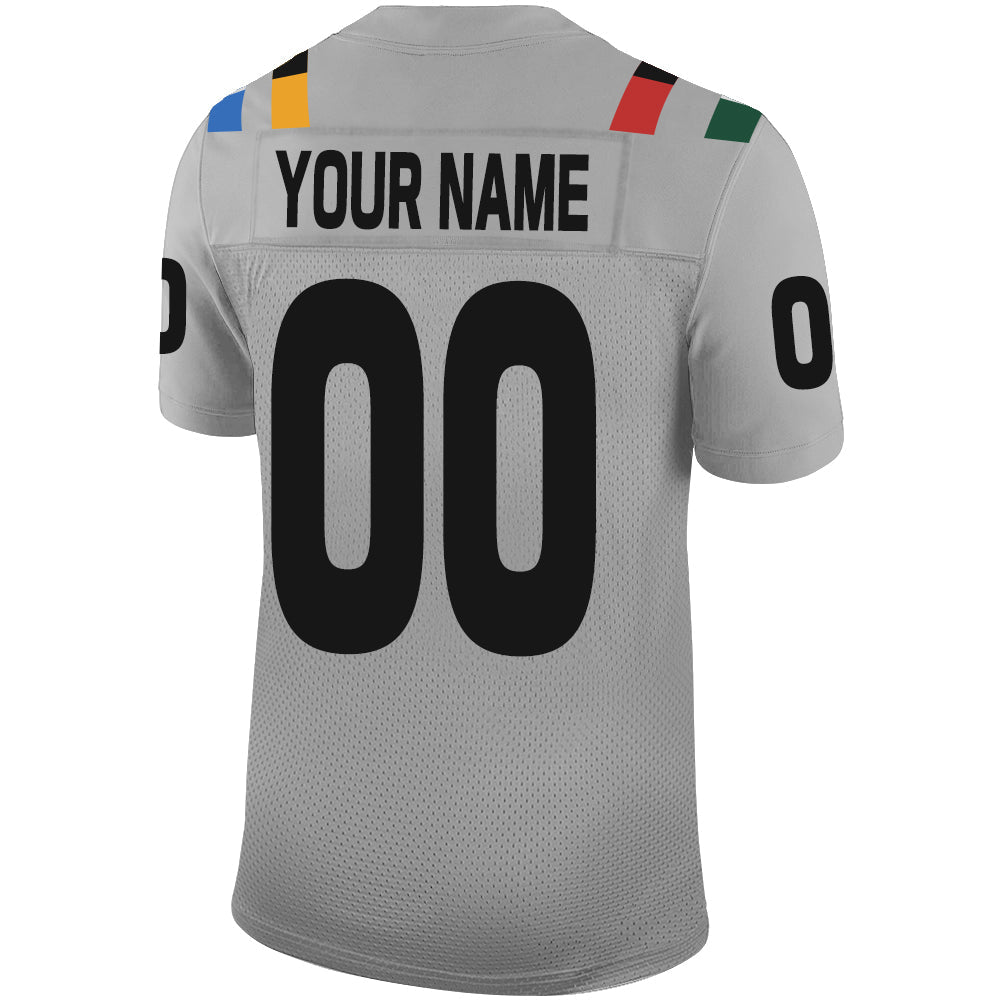 Custom Grey IND Football Shirt Top