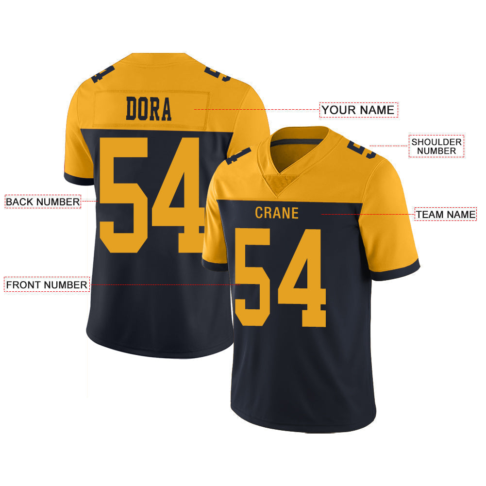 Custom Navy GB Football Shirt Top
