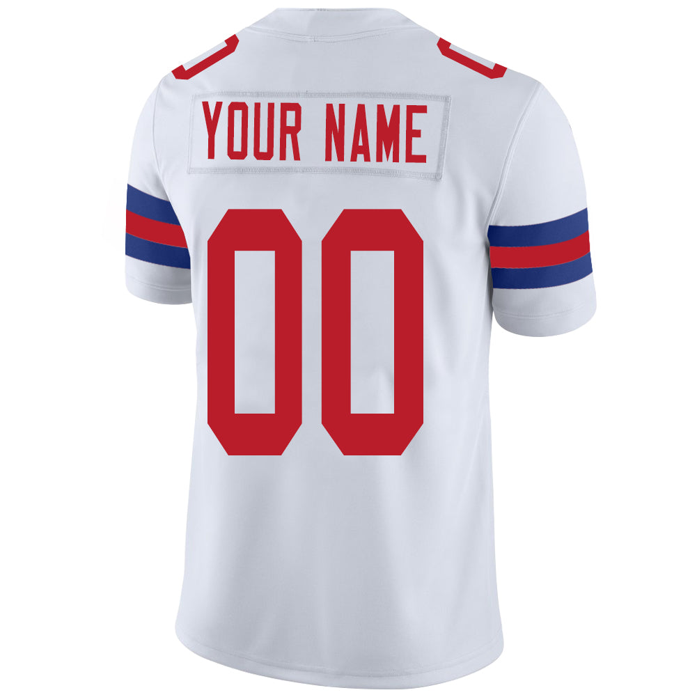 Custom White NE Football Shirt Top