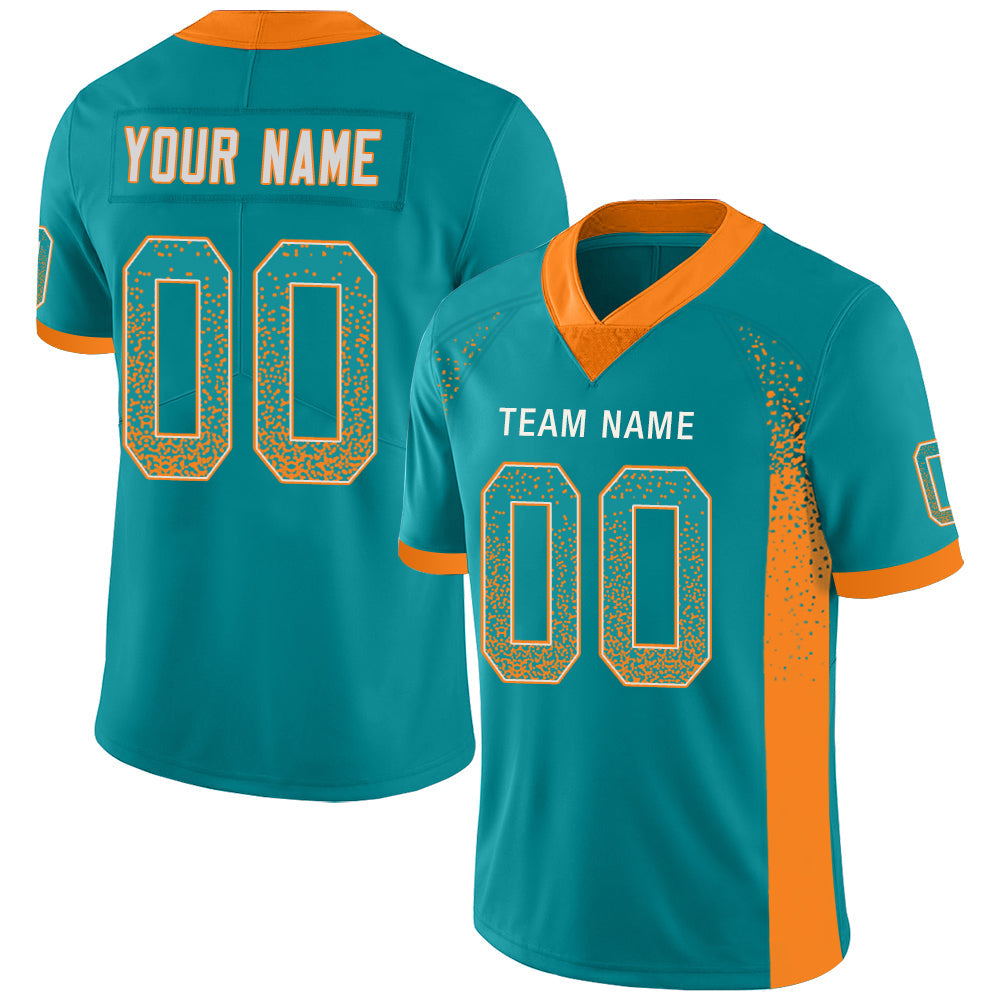 Custom Aqua MIA Football Shirt Top