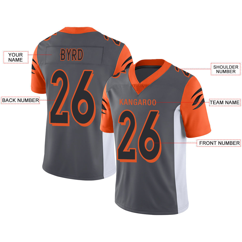 Custom Grey Football Shirt Top