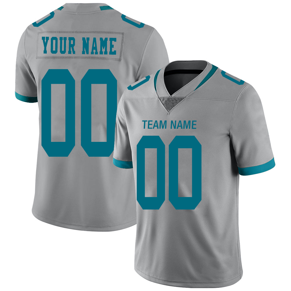 Custom Grey JAX Football Shirt Top