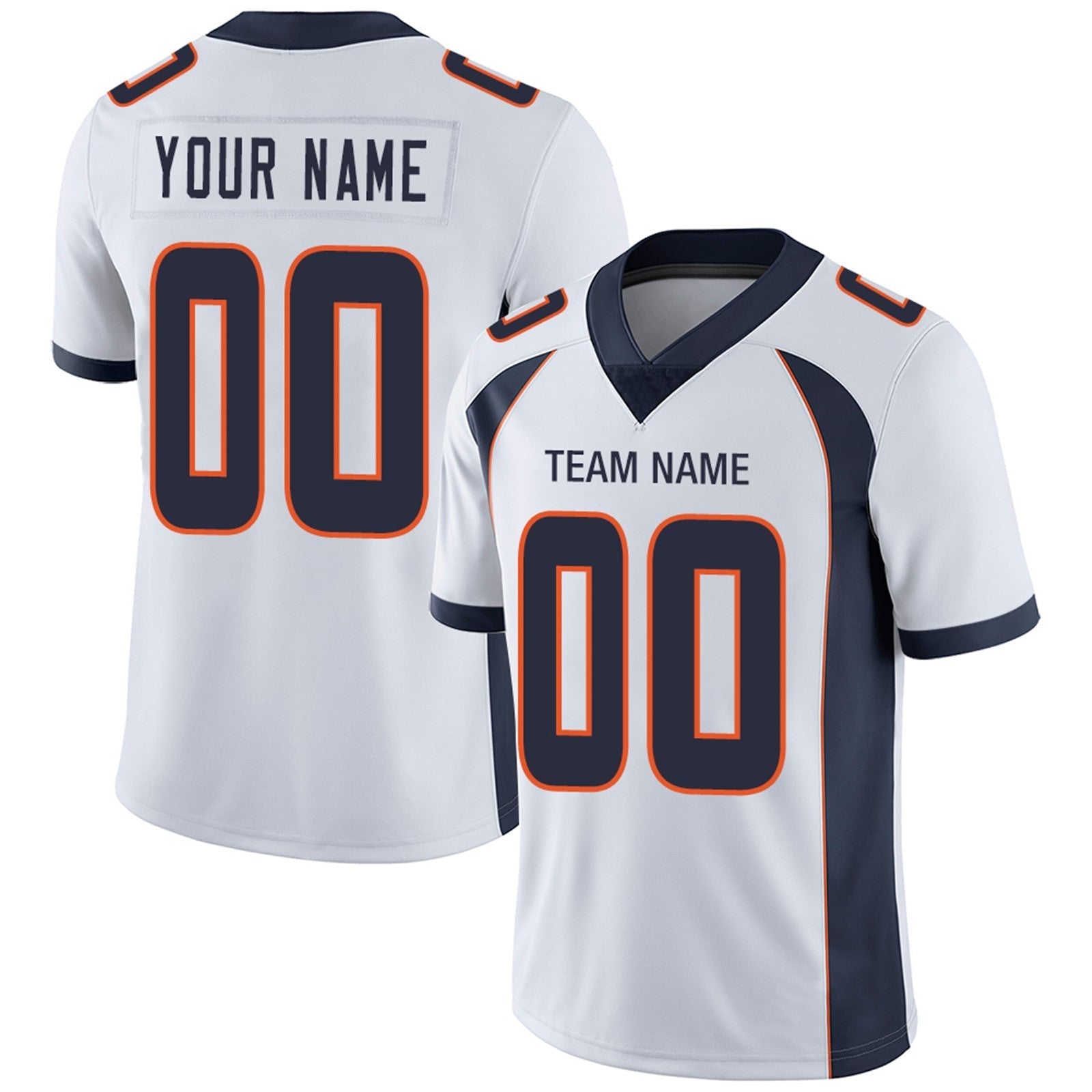 Custom Orange DEN Football Shirt Top