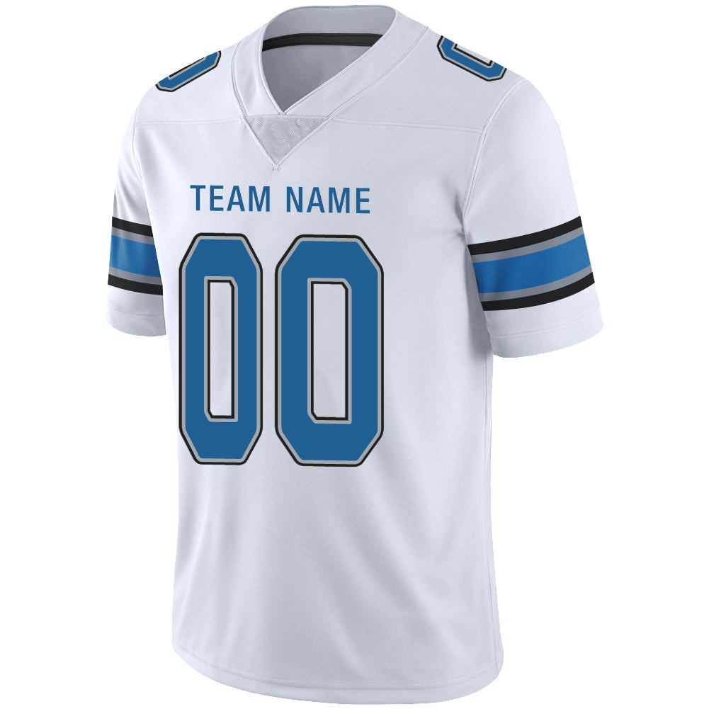 Custom White DET Football Shirt Top