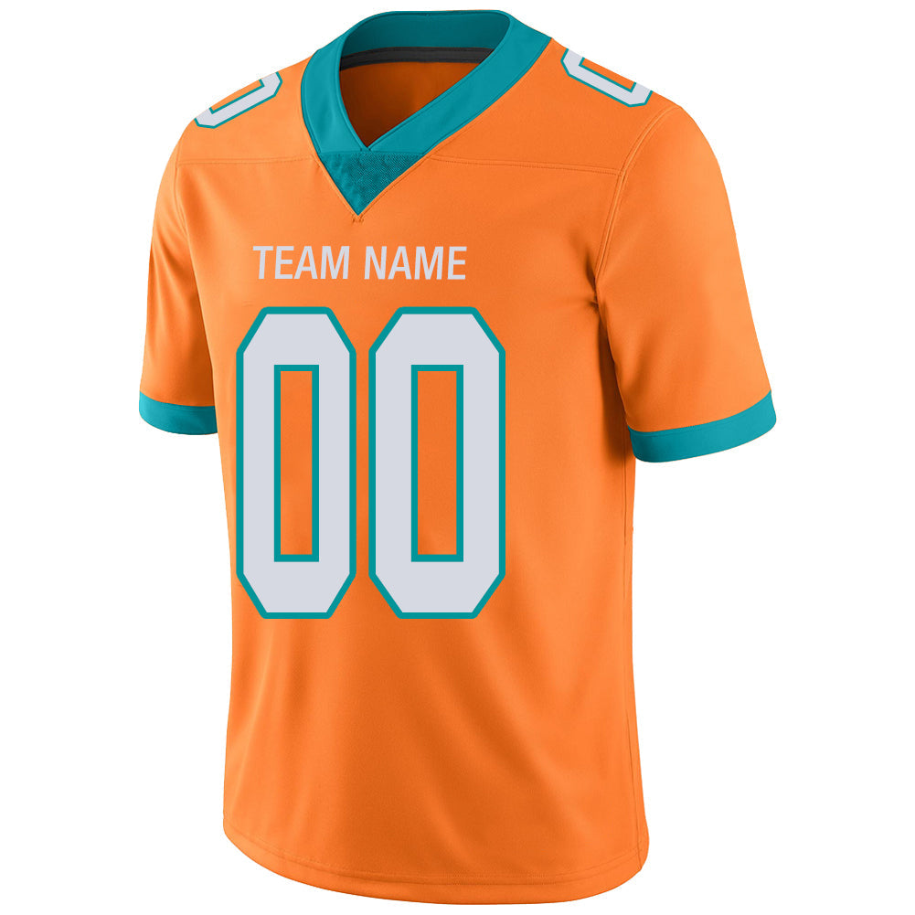 Custom Orange MIA Football Shirt Top