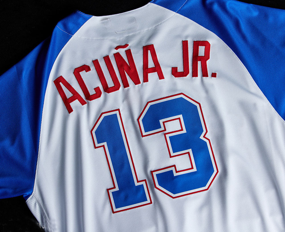 Custom #13 White ATL Baseball Shirt Top
