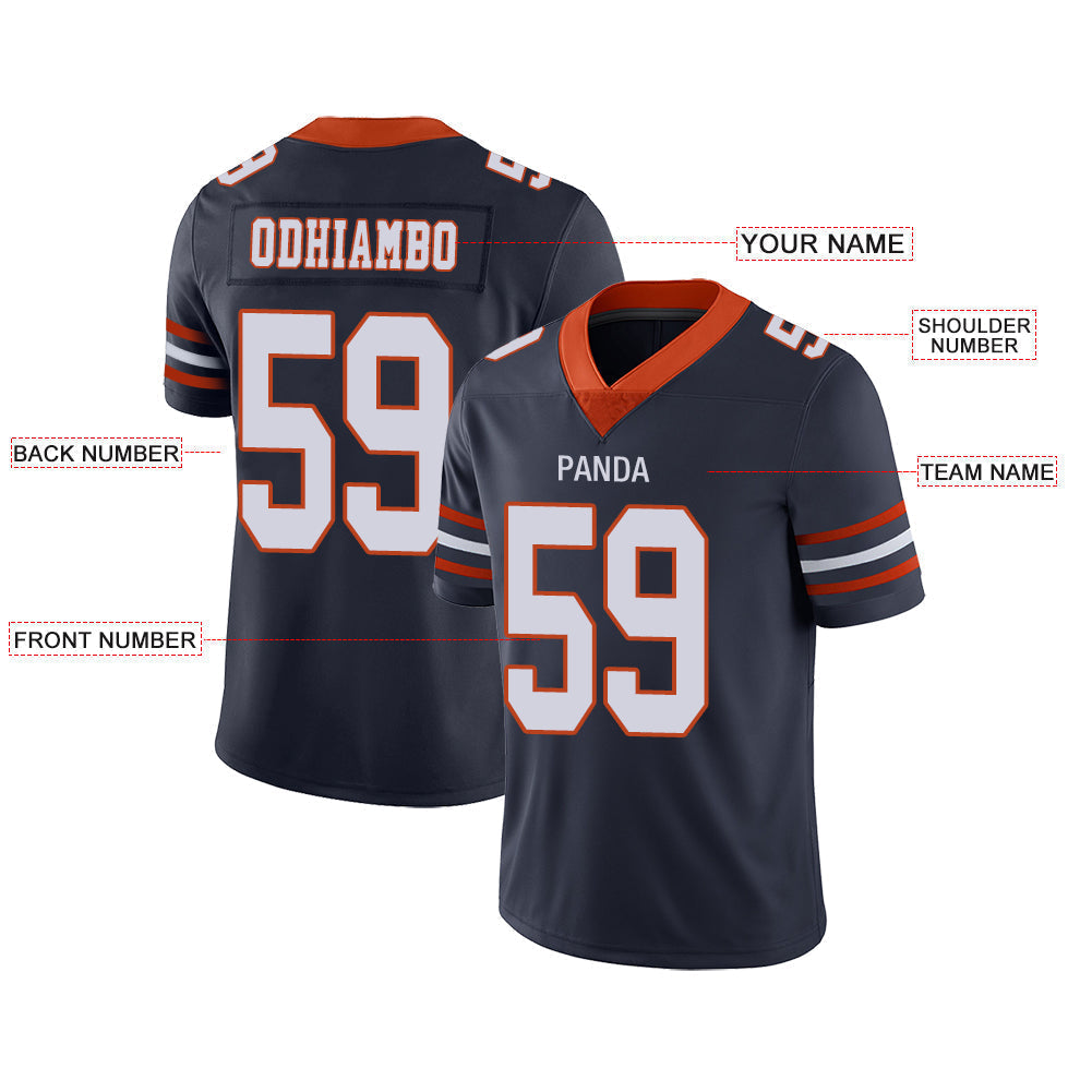 Custom Navy Football Shirt Top