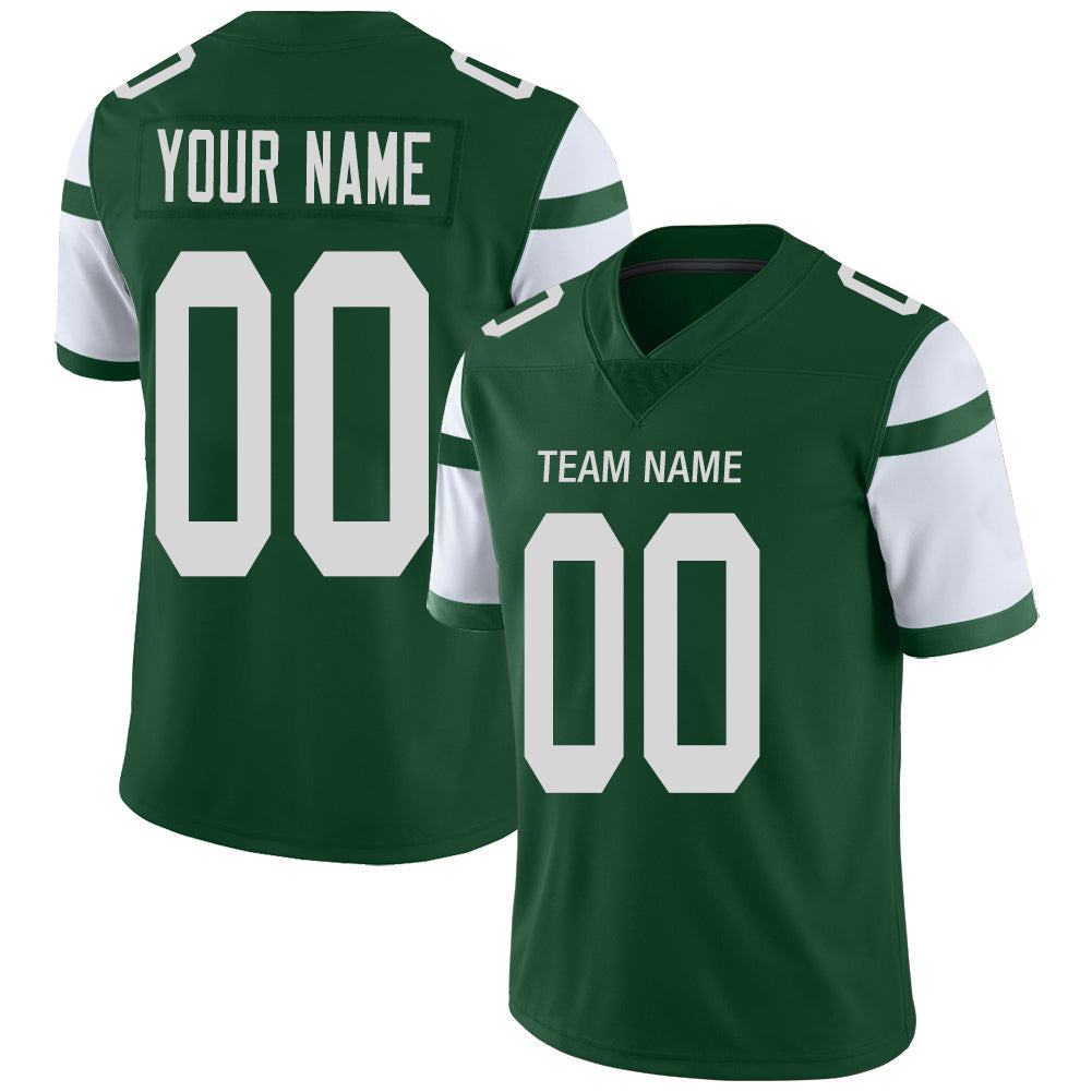 Custom Green NYJ Football Shirt Top