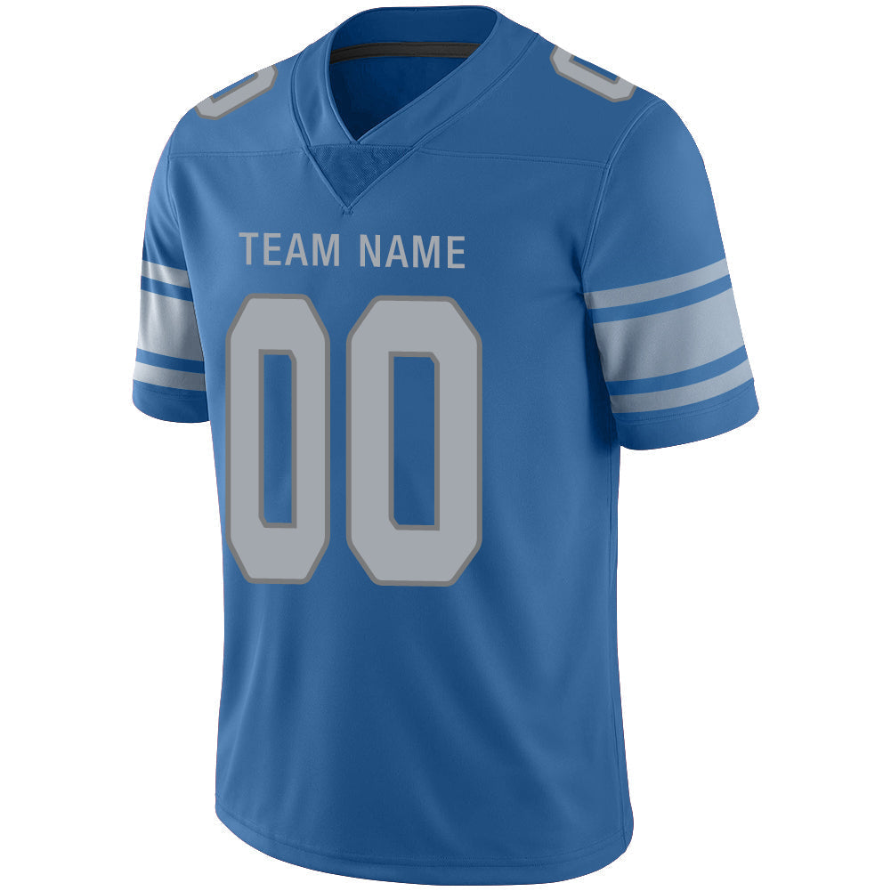 Custom Blue DET Football Shirt Top