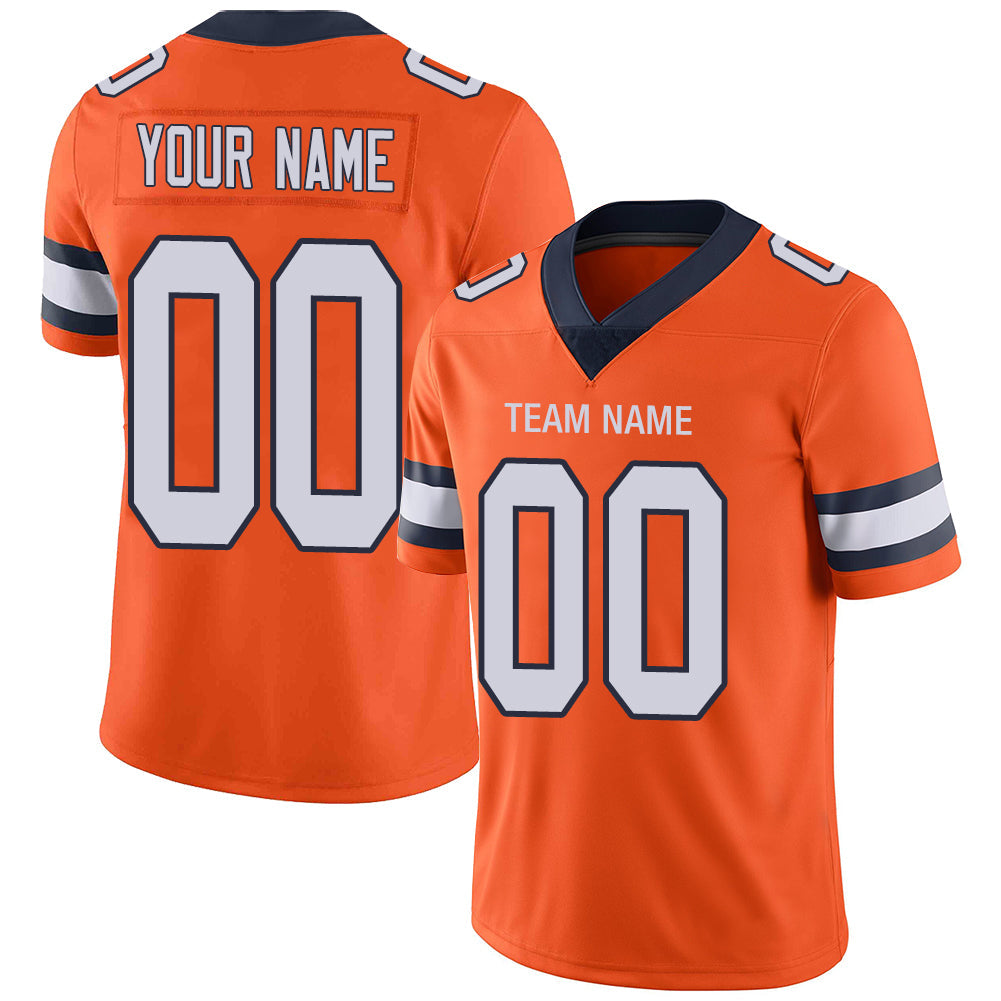 Custom Orange DEN Football Shirt Top