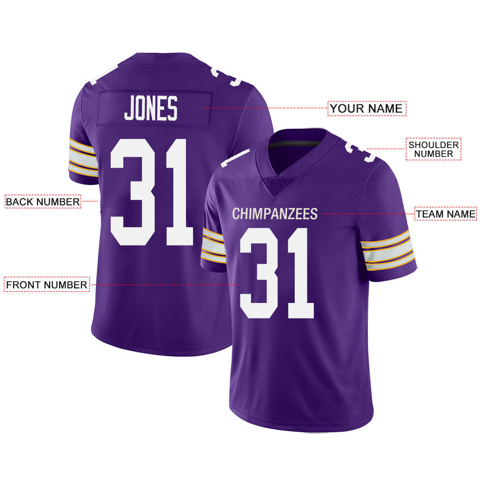 Custom Purple MIN Football Shirt Top