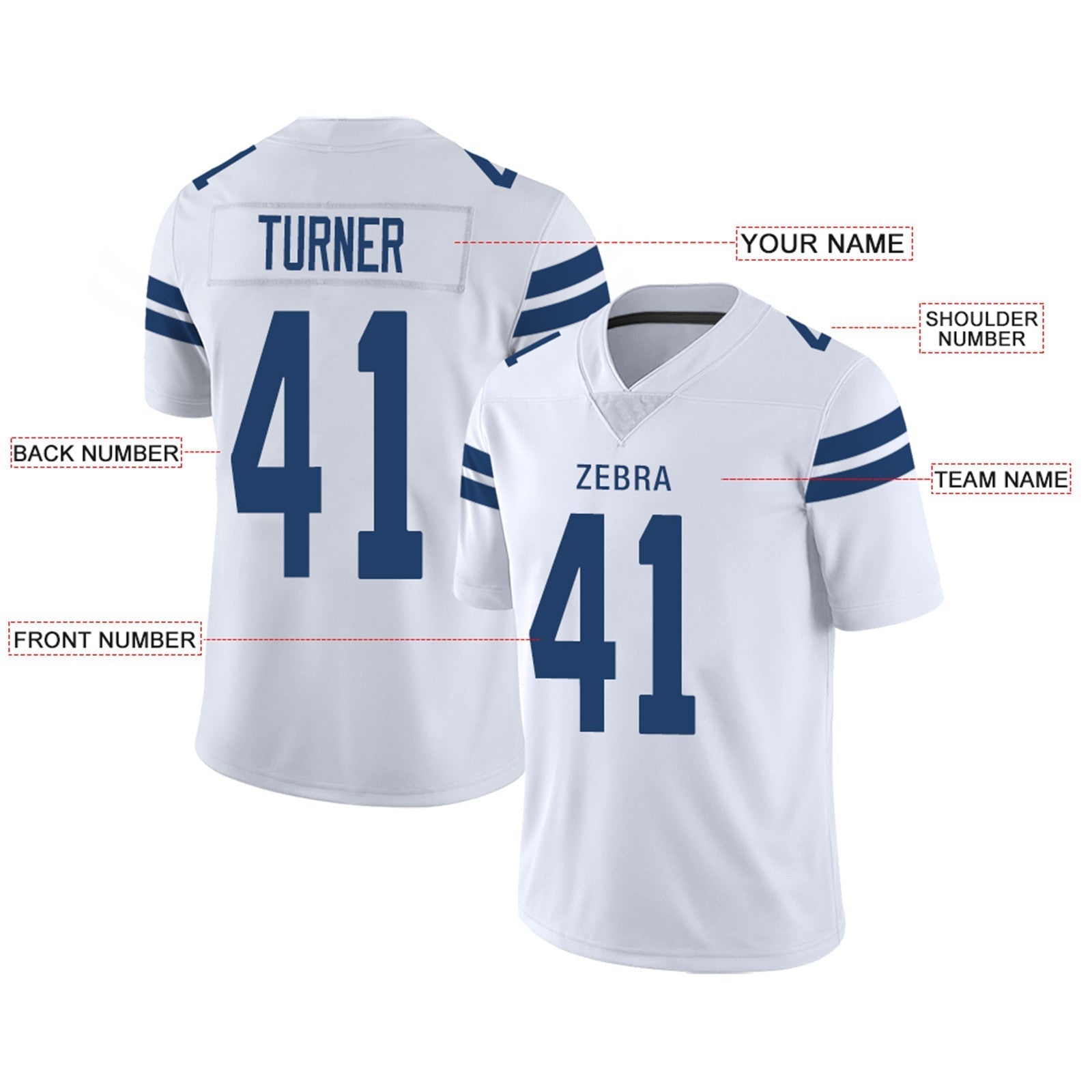 Custom IND Football Shirt Top