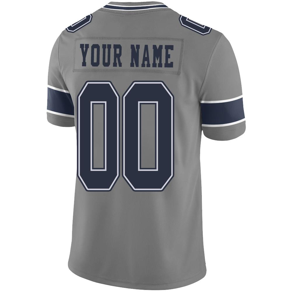 Custom Grey DAL Football Shirt Top