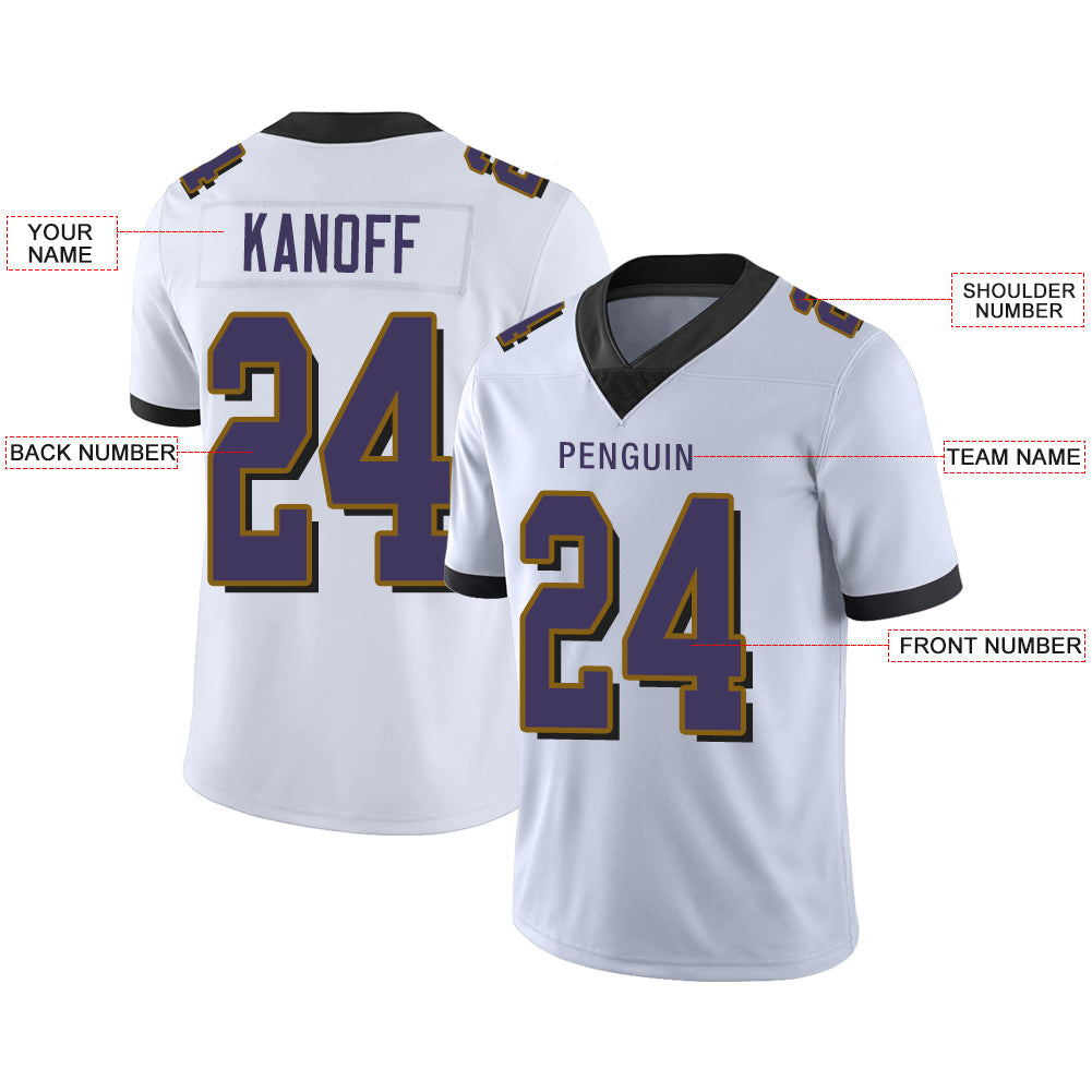 Custom White Football Shirt Top