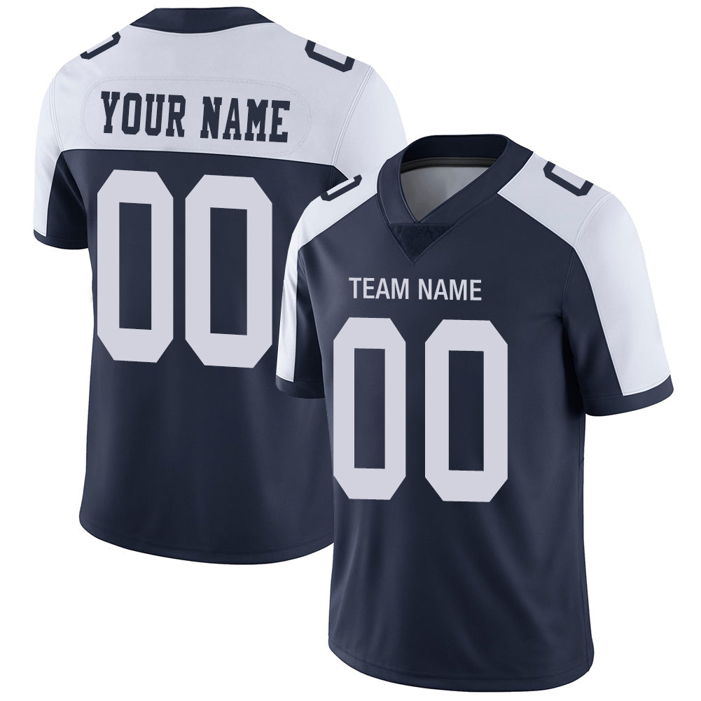 Custom Navy DAL Football Shirt Top
