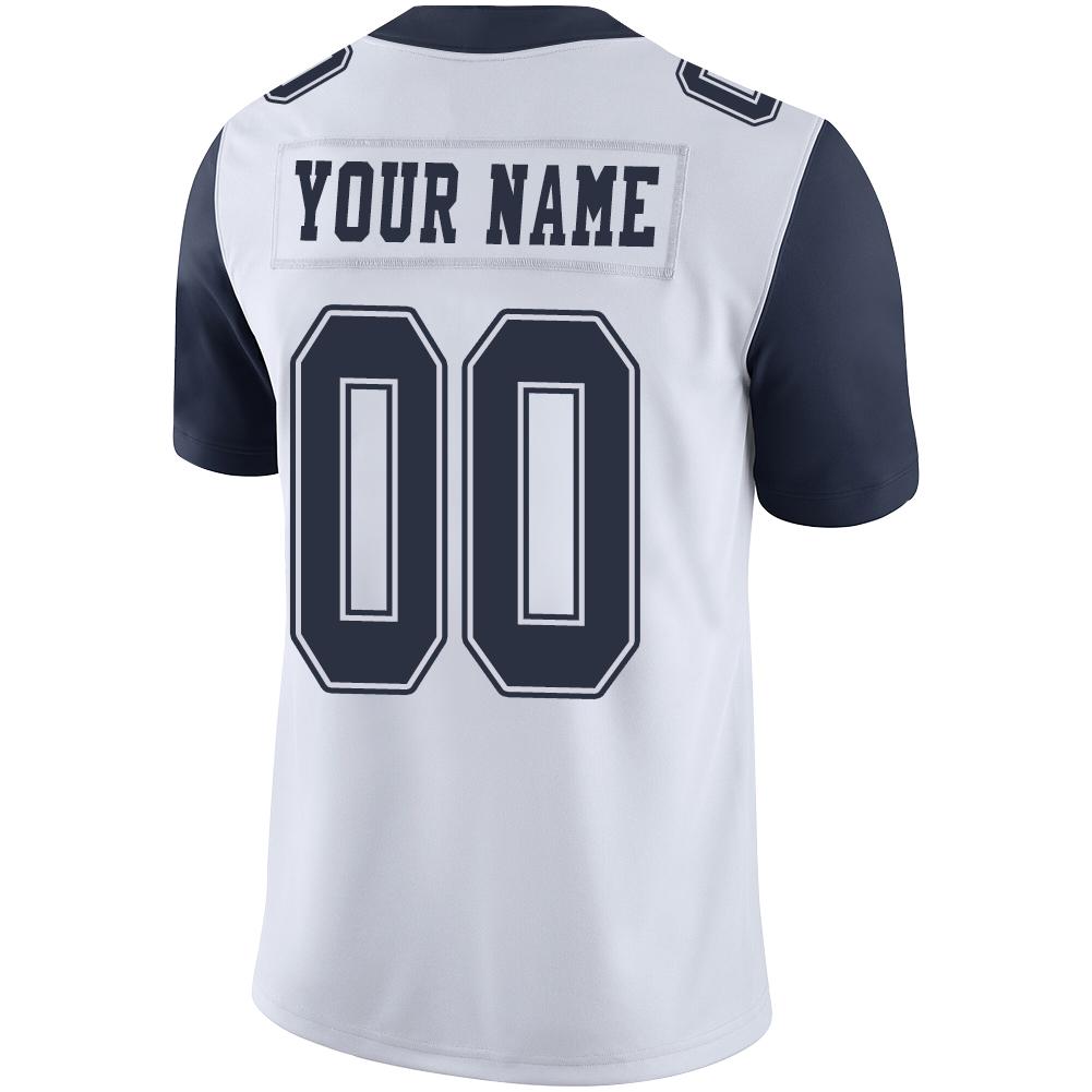 Custom White DAL Football Shirt Top