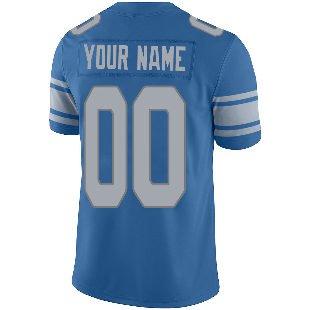 Custom Blue DET Football Shirt Top