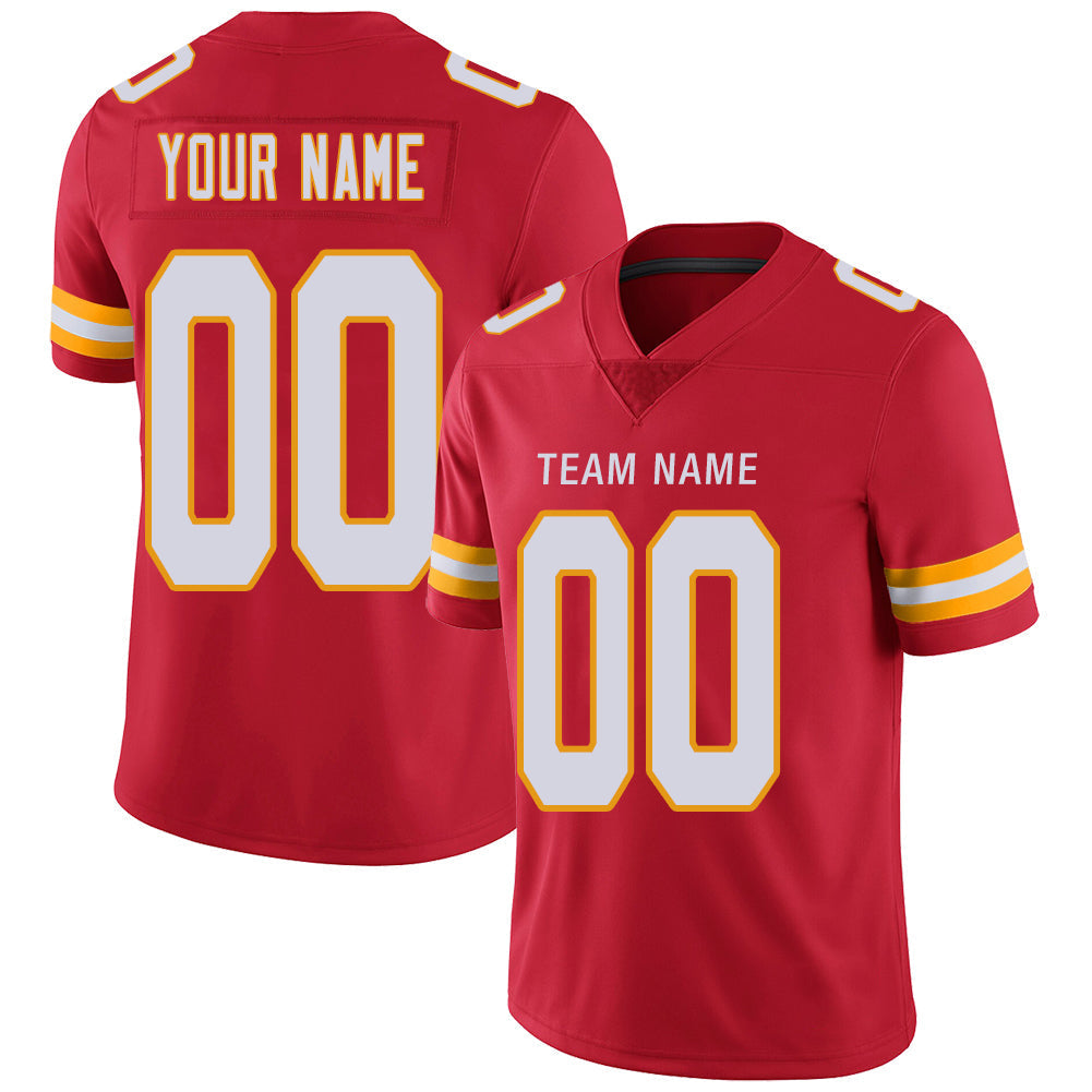 Custom Red KC Football Shirt Top