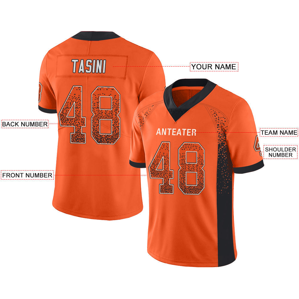 Custom Orange Football Shirt Top