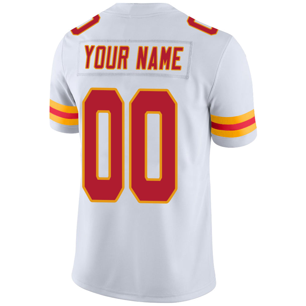 Custom White KC Football Shirt Top