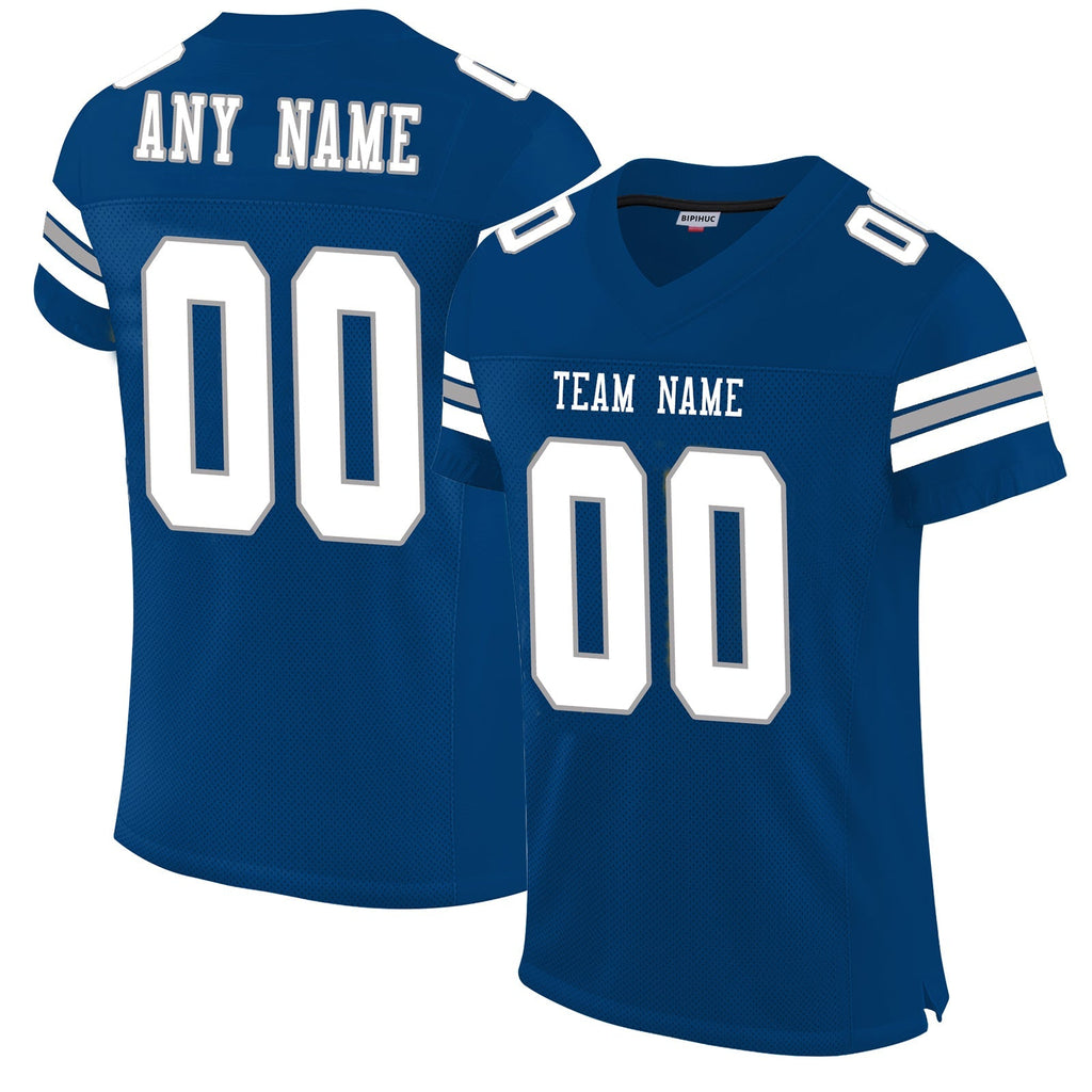 Custom Blue IND Football Shirt Top