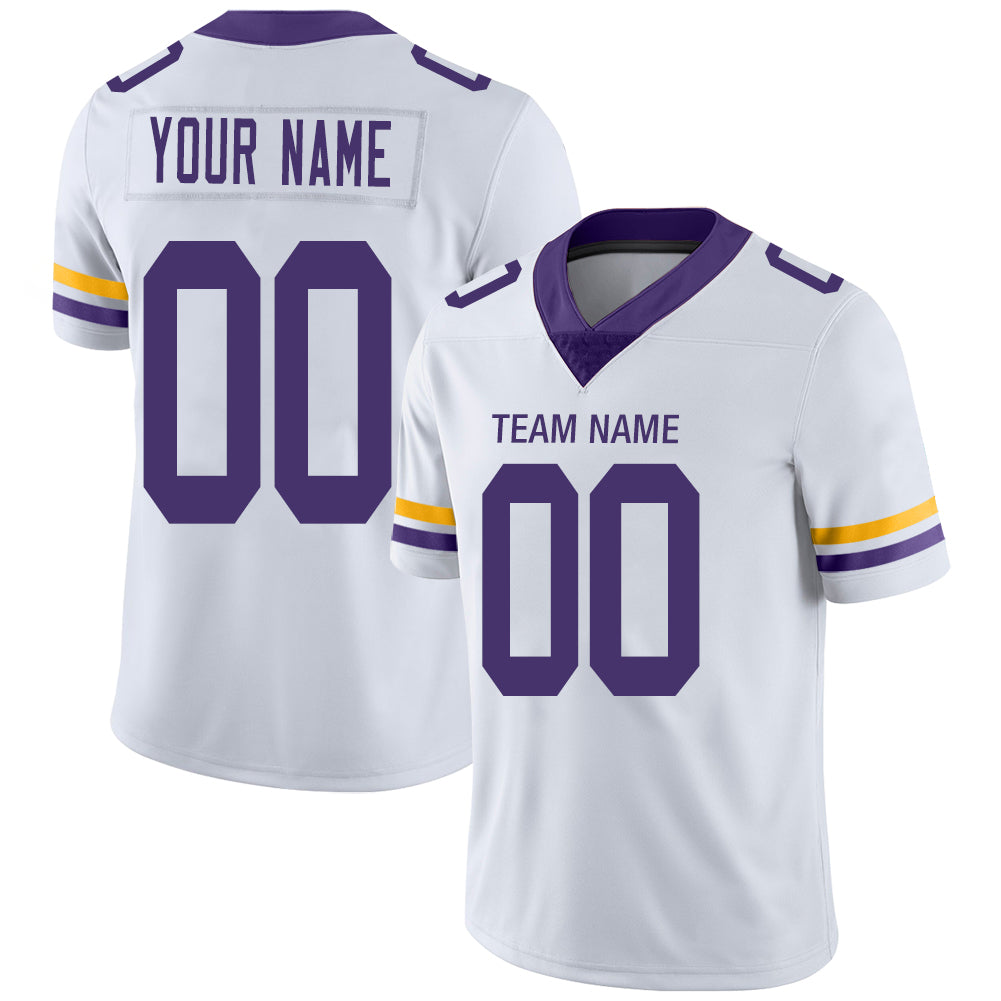 Custom White MIN Football Shirt Top