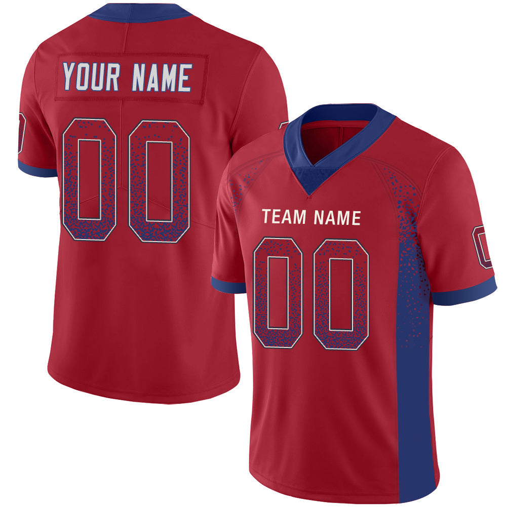 Custom Red NYJ Football Shirt Top