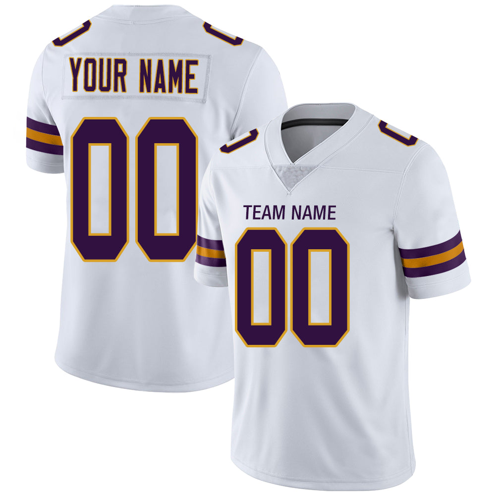 Custom White MIN Football Shirt Top