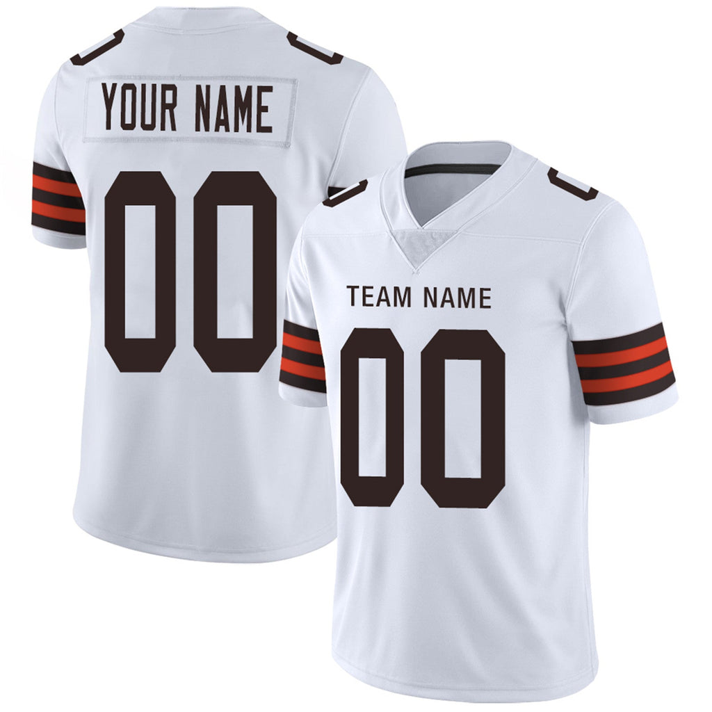 Custom Brown CLE Football Shirt Top