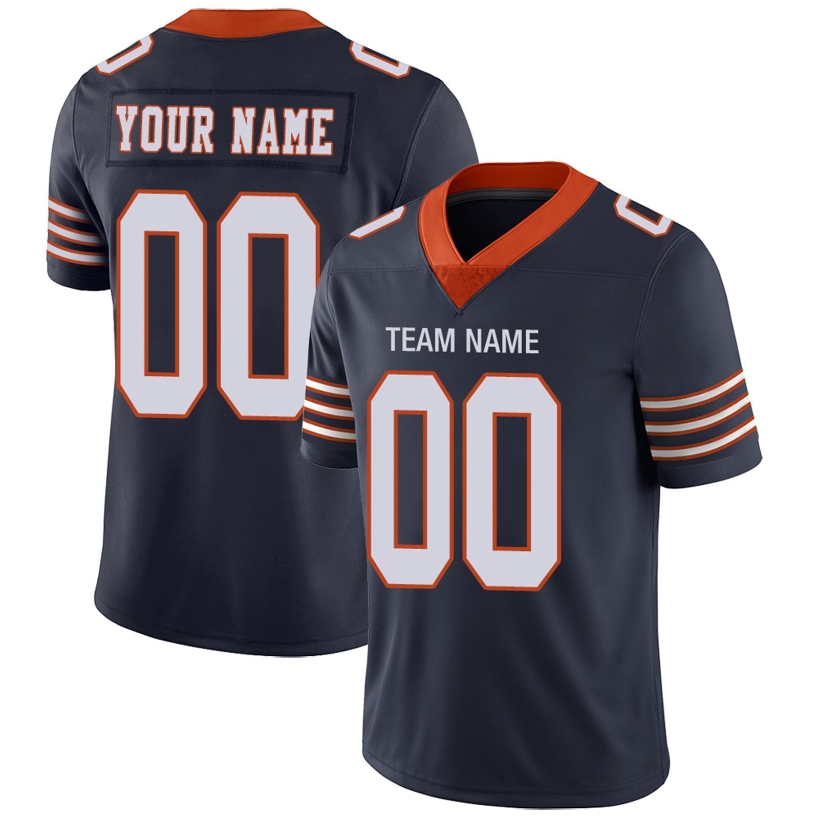 Custom Navy CHI Football Shirt Top