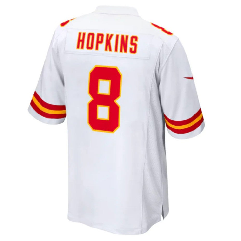 Custom #8 White KC Football Shirt Top