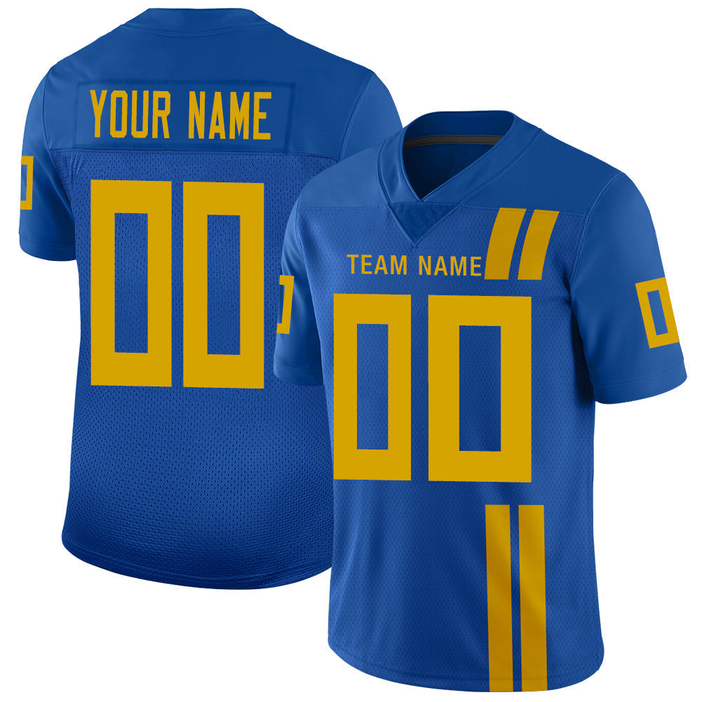 Custom Blue JAX Football Shirt Top