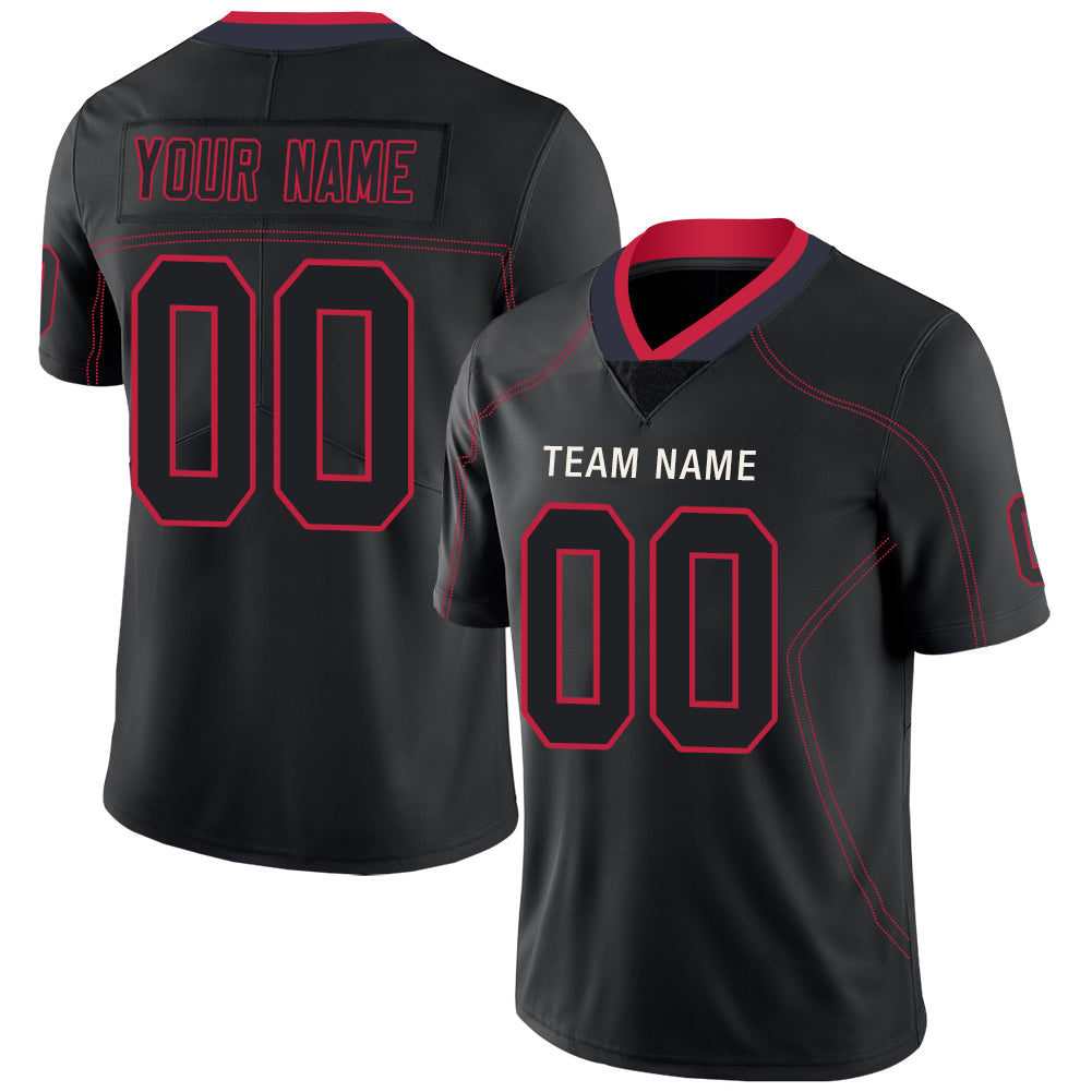 Custom Black NE Football Shirt Top