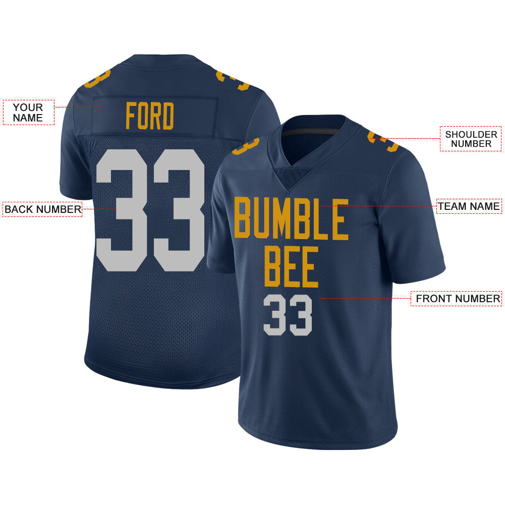 Custom Navy GB Football Shirt Top