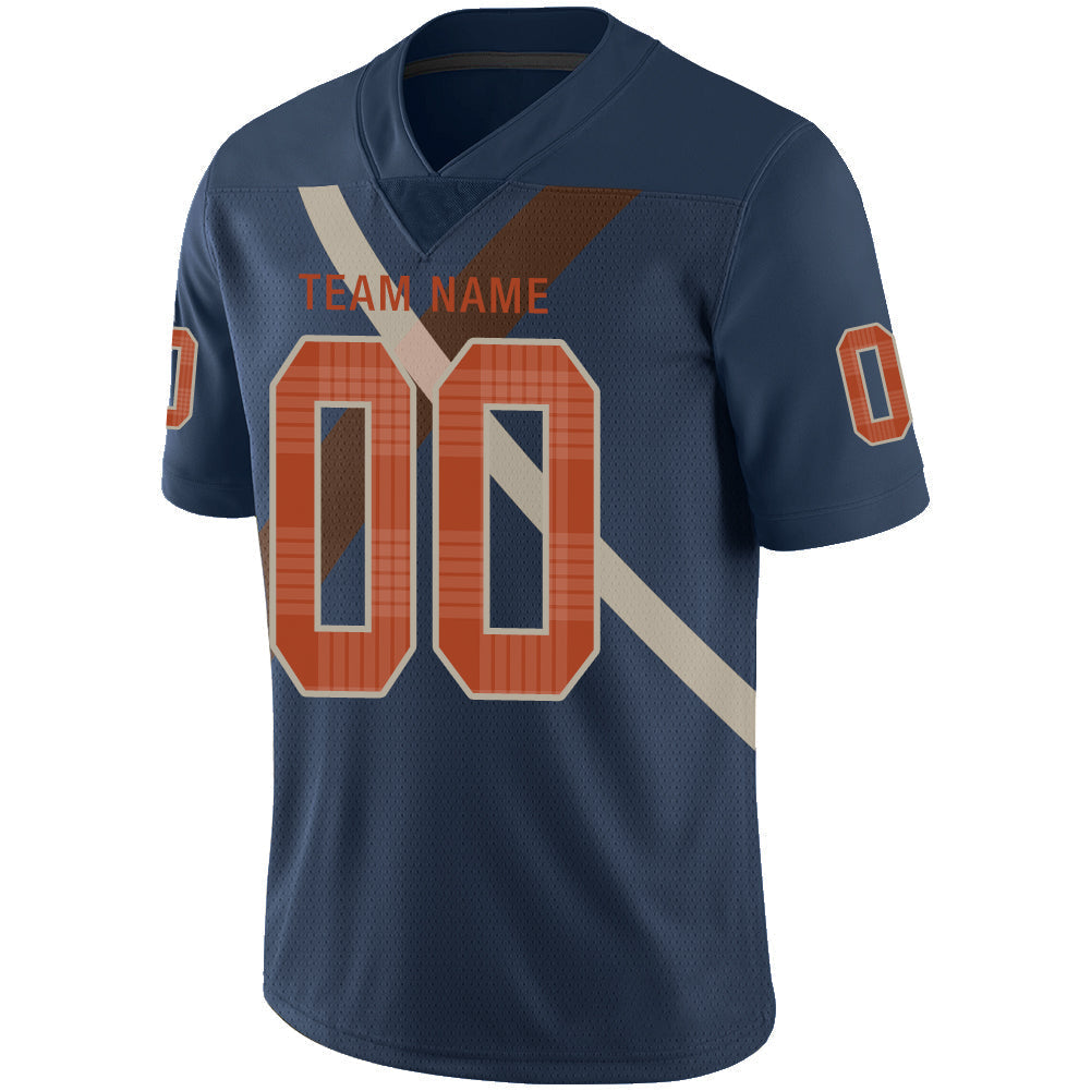 Custom Navy Football Shirt Top