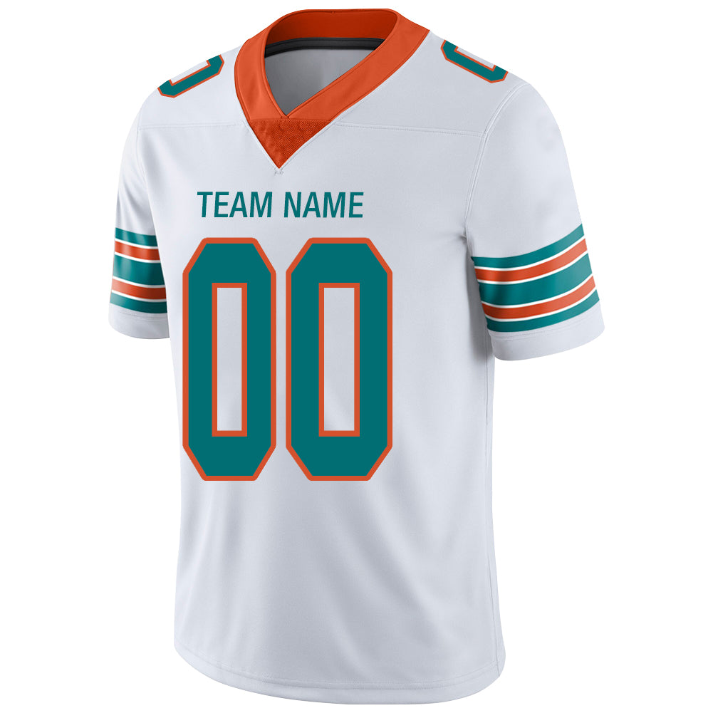 Custom White MIA Football Shirt Top