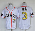 Custom #3 White 2023 HOU Baseball Shirt Top