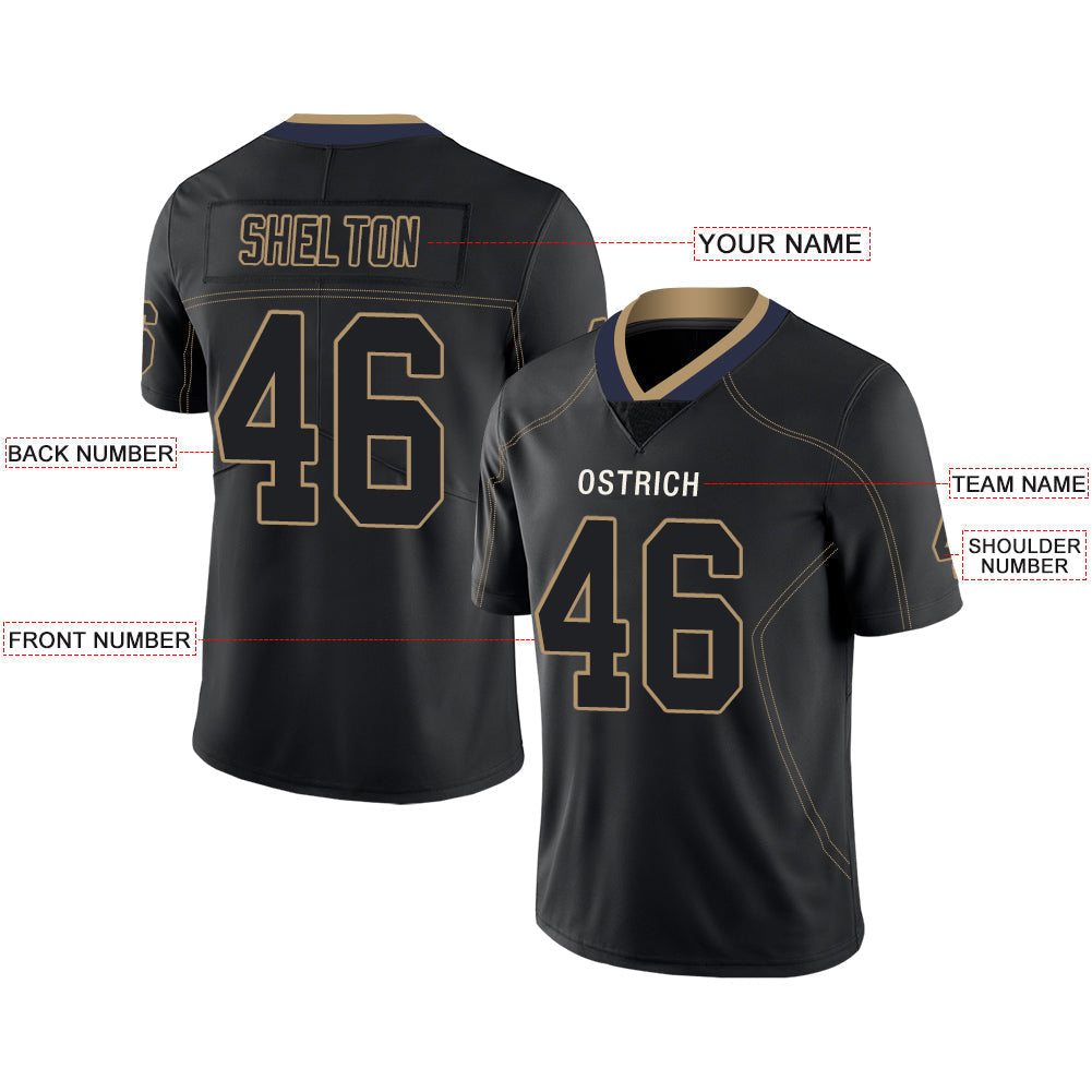 Custom Black LAC Football Shirt Top