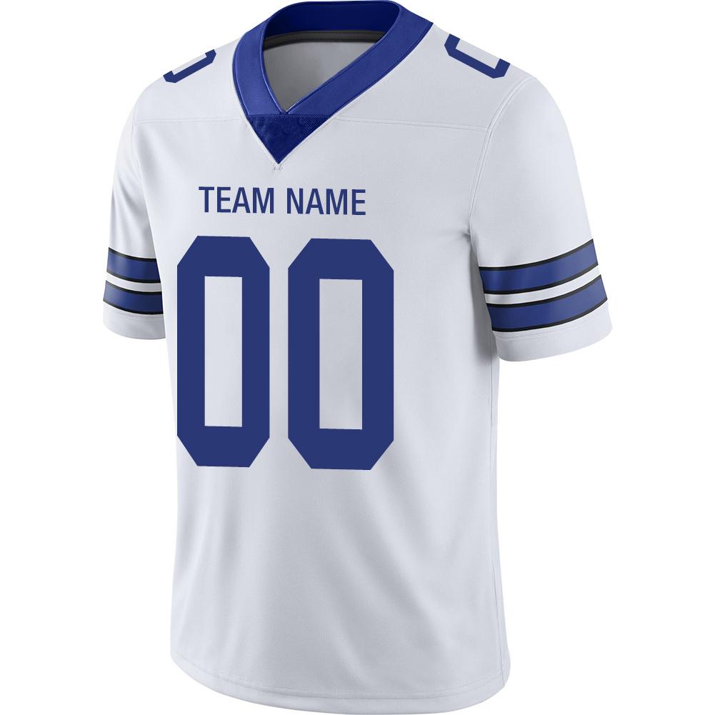 Custom White DAL Football Shirt Top