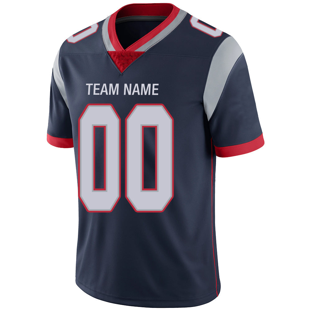 Custom Navy NE Football Shirt Top