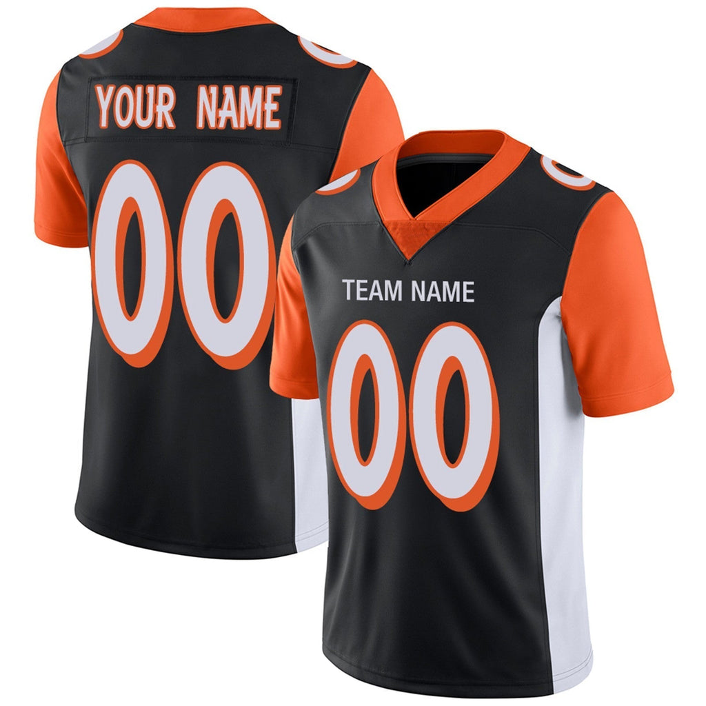 Custom Orange CIN Football Shirt Top