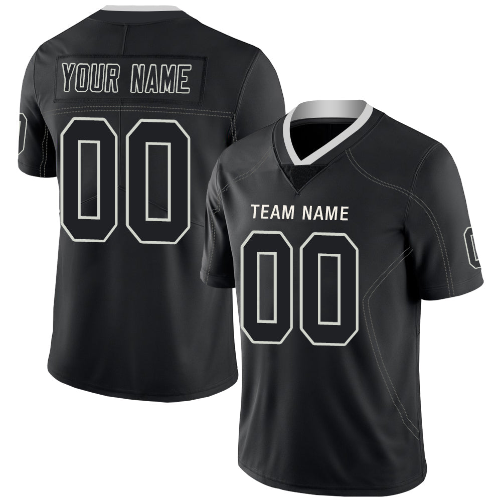 Custom Black LV Football Shirt Top