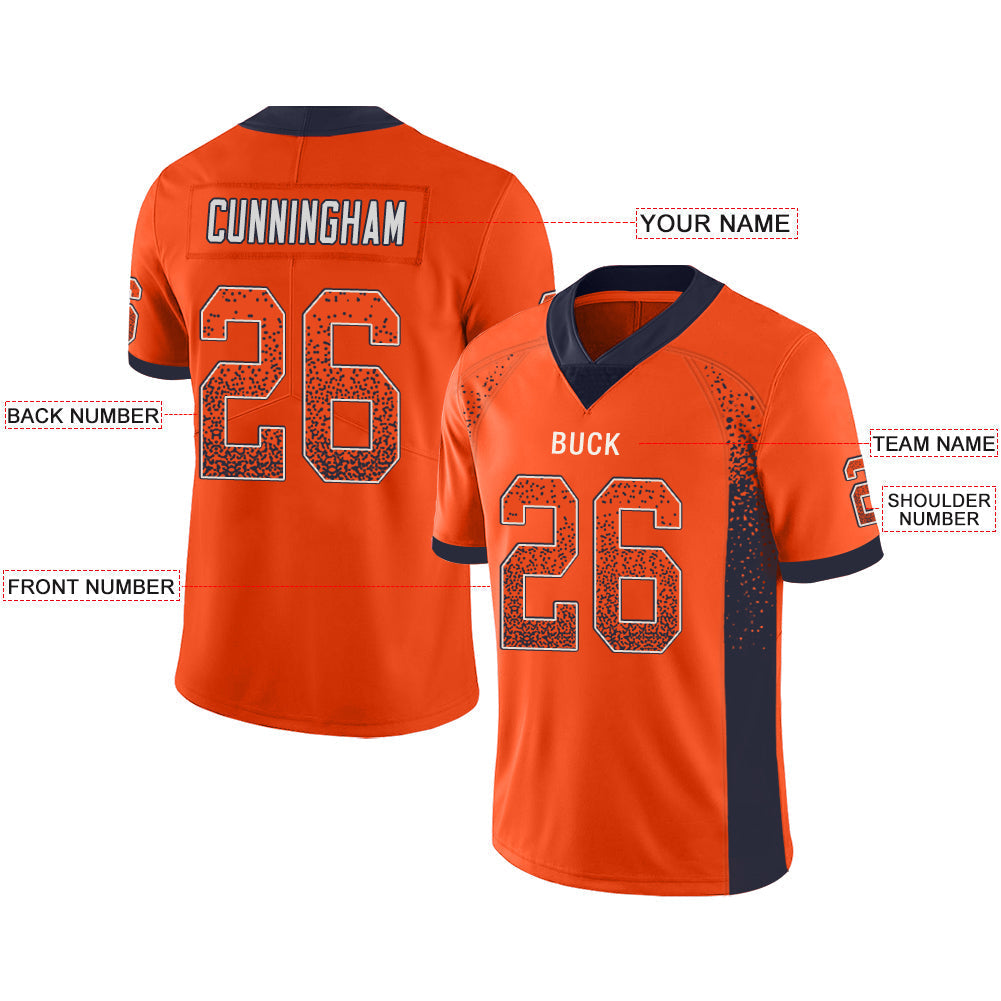 Custom Orange DEN Football Shirt Top