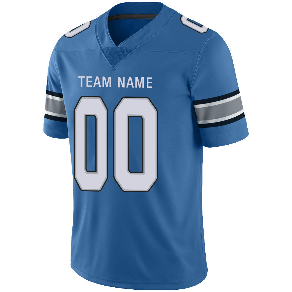 Custom Blue DET Football Shirt Top