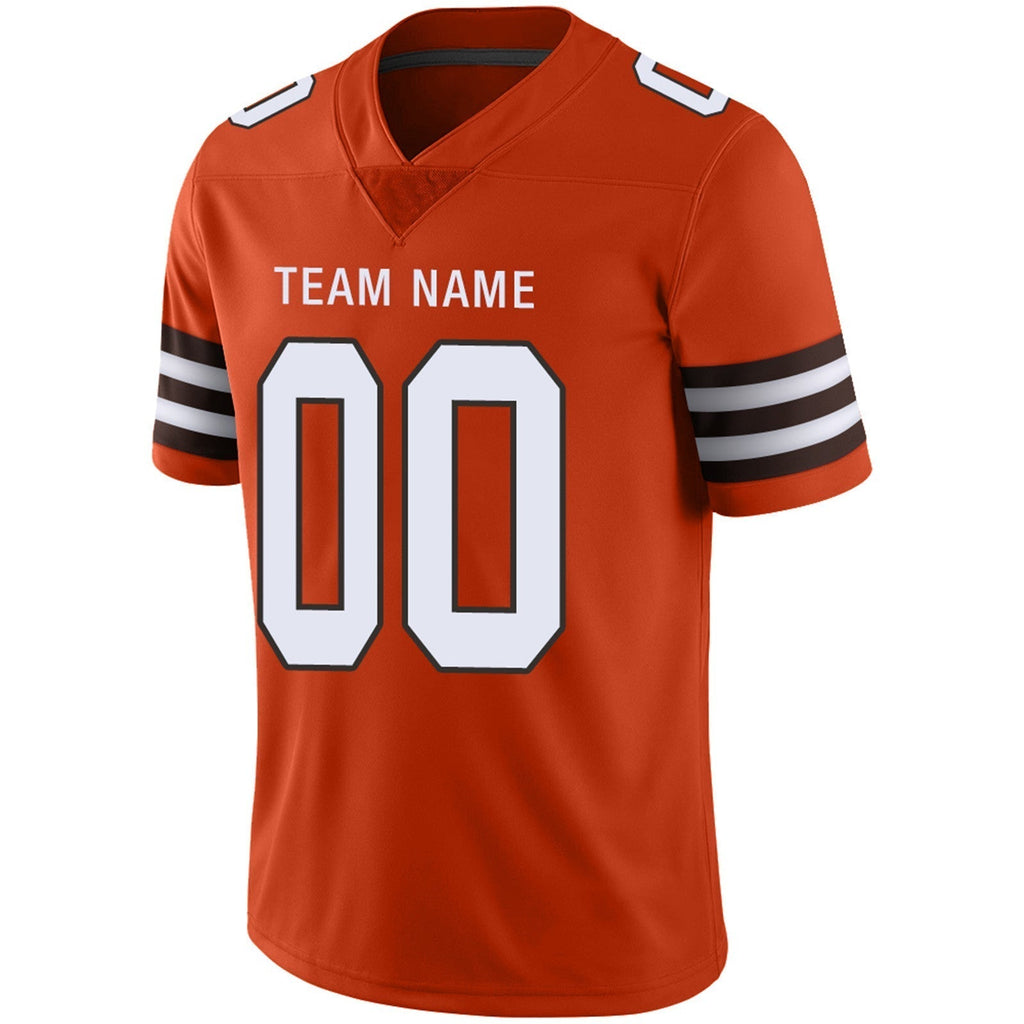 Custom Brown CLE Football Shirt Top