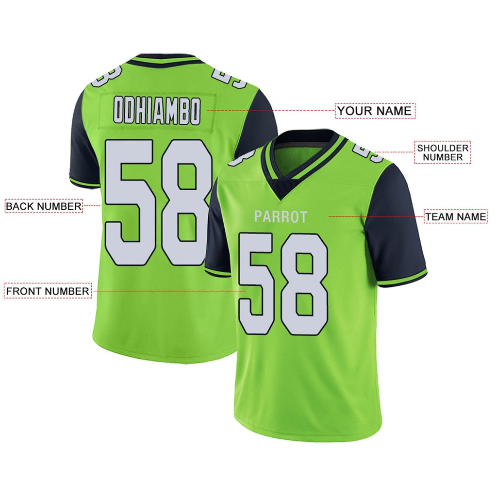 Custom Navy SEA Football Shirt Top