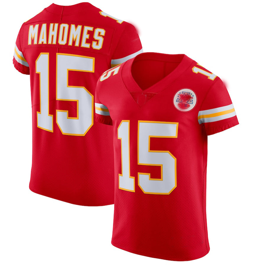 Custom #15 Red KC Football Shirt Top