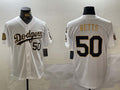 Custom #50 White 2024 LAD Baseball Shirt Top