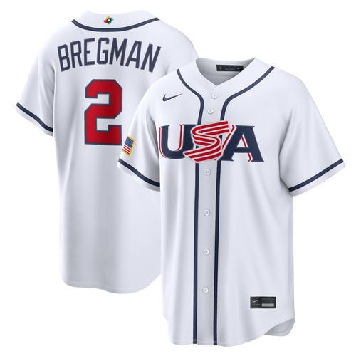 Alex Bregman USA Baseball 2026 World Baseball Classic Home Stadium Jersey - White